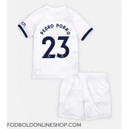 Tottenham Hotspur Pedro Porro #23 Hjemme Trøje Børn 2023-24 Kortærmet (+ Korte bukser)